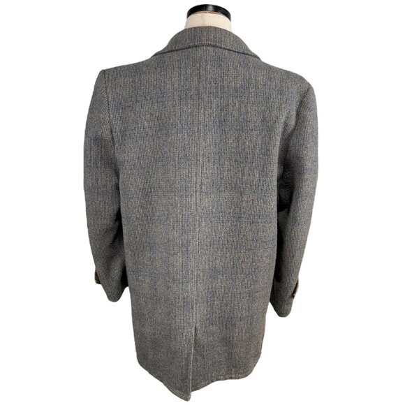 Vintage 1970s Penneys Mens Wool Blend Herringbone Coat Size 40 - Picture 3 of 10